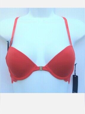 32B Red Front Close Racerback Bra